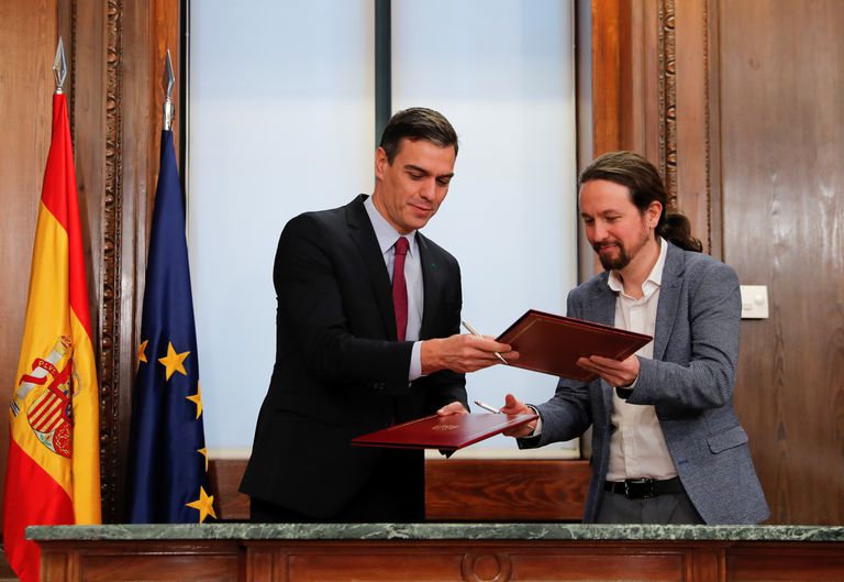 Pedro Sánchez y Pablo Iglesias.