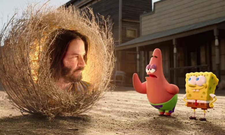 Por qué Keanu Reeves aparece en la película Bob Esponja: Sponge on the Run