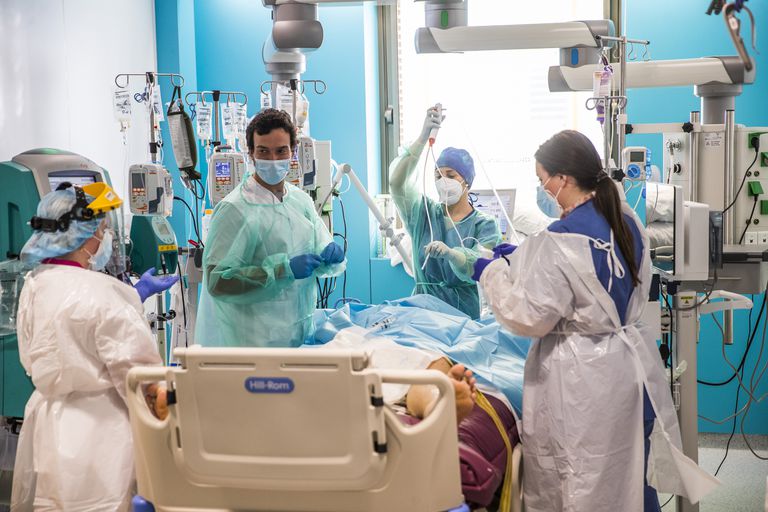 UCI del Hospital Ramón y Cajal de Madrid el 11 de marzo.