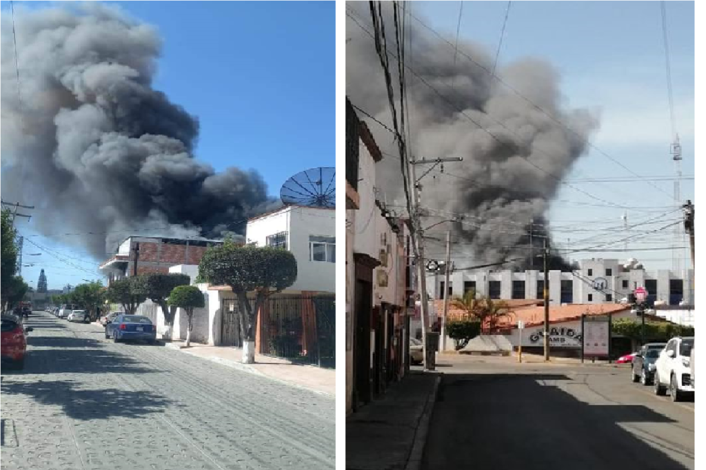 Se incendia vivienda en centro de San Juan del Río, persona queda atrapada, la rescatan bomberos