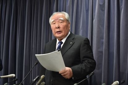 Osamu Suzuki, presidente de Suzuki, en una conferencia en Tokio en 2016.