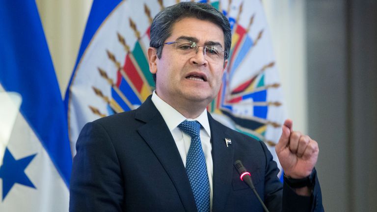Juan Orlando Hernández, presidente de Honduras, en Washington, en una imagen de 2019.