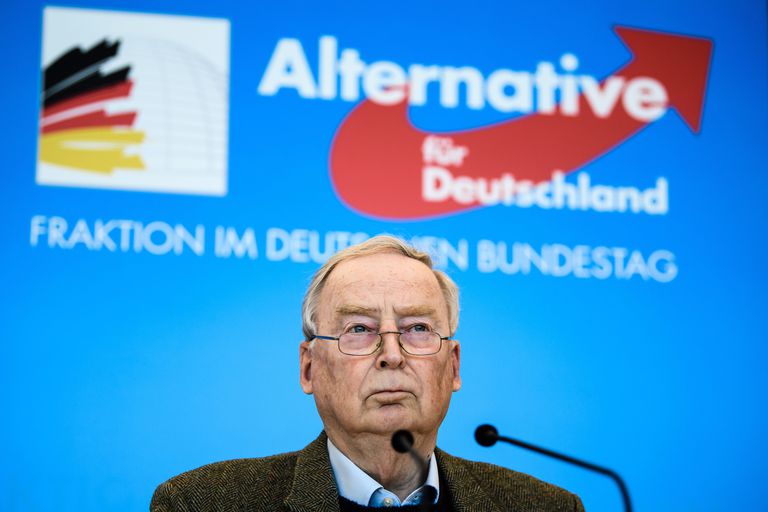 Alexander Gauland, copresidente del grupo parlamentario de AfD en el Parlamento alemán, durante una rueda de prensa el 3 de marzo.