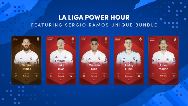 Cromos digitales coleccionables del Real Madrid