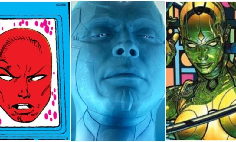 WandaVision: 10 versiones alternativas de la visión que podrían aparecer en el MCU