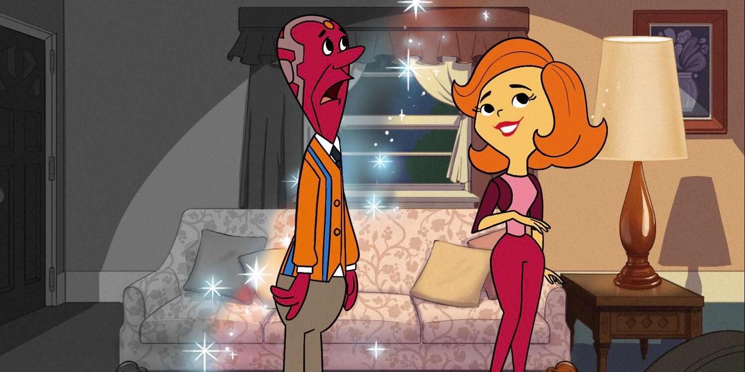 WandaVision Art reimagina el show de Marvel como dibujos animados familiares