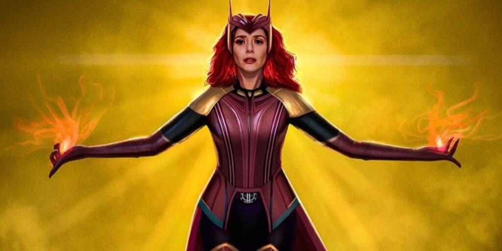 WandaVision Mind Stone Art imagina el disfraz completo de MCU de Scarlet Witch