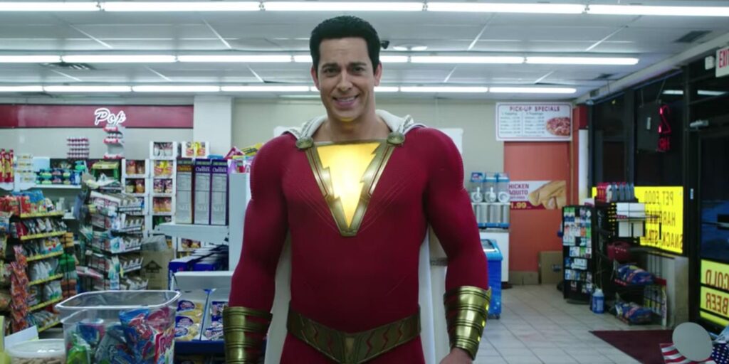 ¡Zachary Levi muestra a Shazam personalizado! Zapatillas deportivas como secuela comienza la producción
