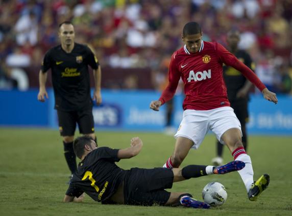 Un joven Smalling, durante su etapa como jugador del Manchester United