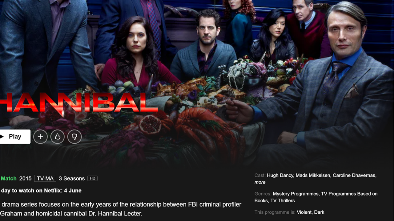 Hannibal está programado para dejar netflix en junio de 2021 fecha de salida
