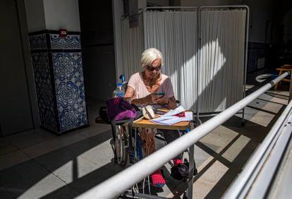 Pamela, una residente inglesa que acudió al centro de Fontilles después de morir su marido y quedarse sola en una población cercana.  
