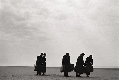 Modelos, en la playa francesa de Le Touquet en 1986.