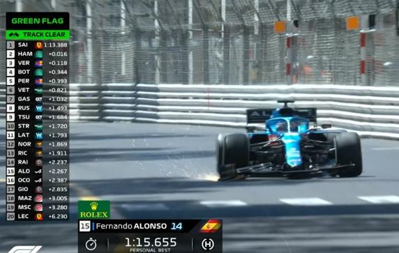 Fernando Alonso, en el GP de Mónaco de F1 2021