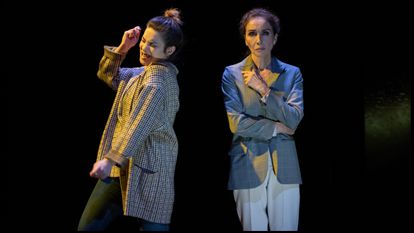 Ana Belen and Ana Goya during show " Eva contra Eva " in Malaga