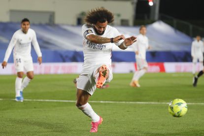 Marcelo, ante el Sevilla en Valdebebas.
