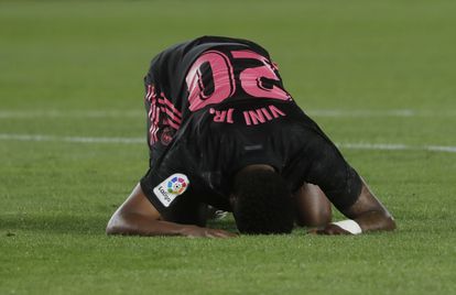 Vinicius, tras fallar una ocasión en Granada.