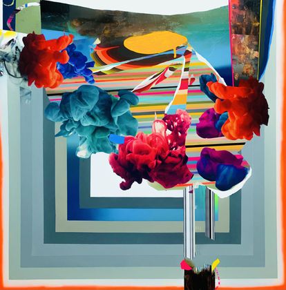 Uno de los cuadros del pintor abstracto Kike Garcinuño. 