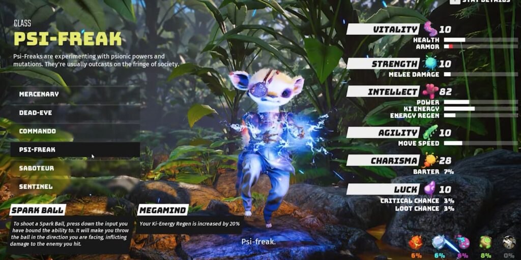 Biomutant: Las mejores ventajas para la clase Psi-Freak |