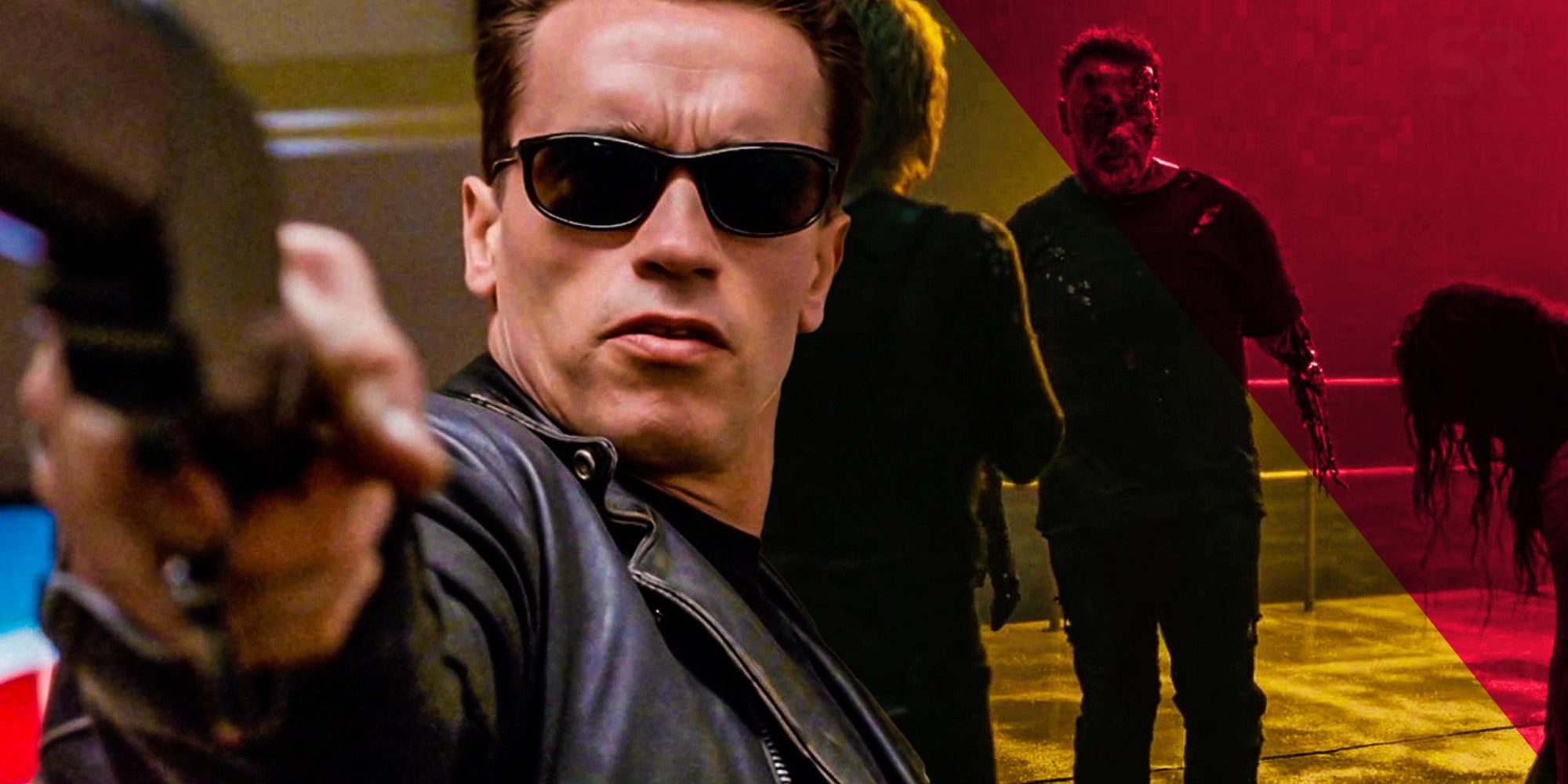 Cada Terminator donde el T-800 de Schwarzenegger pierde un brazo