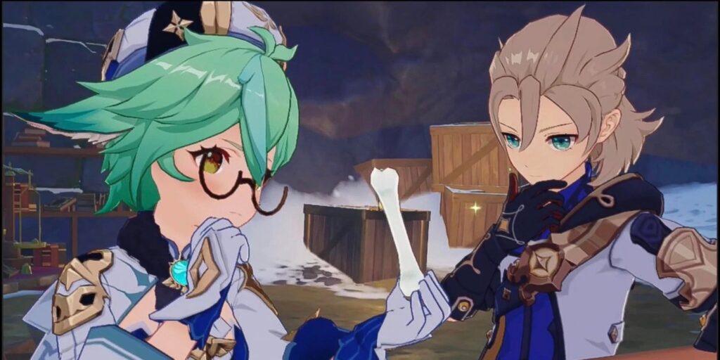 El albedo y la sacarosa de Genshin Impact reinventados como alquimistas de Breaking Bad