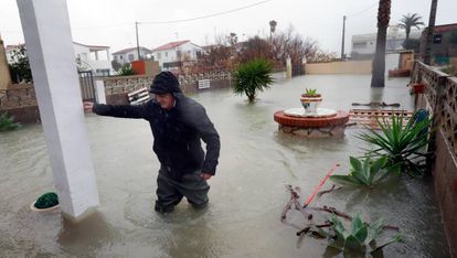 Efectos de la borrasca 'Gloria' en Almenara (Castellón).