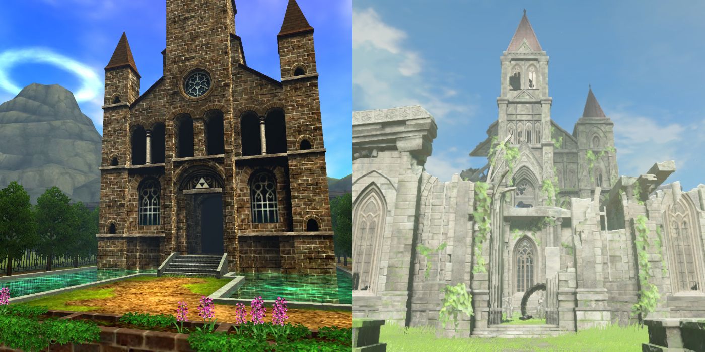 El templo del tiempo de BOTW comparado con Ocarina of Time |