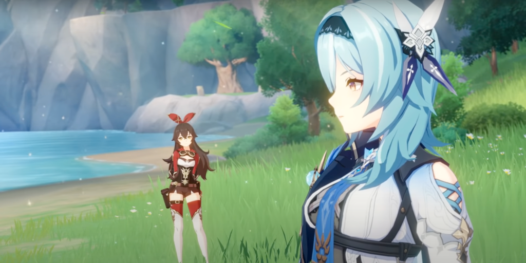 Eula de Genshin Impact pide a Amber que baile en una nueva demostración de personajes