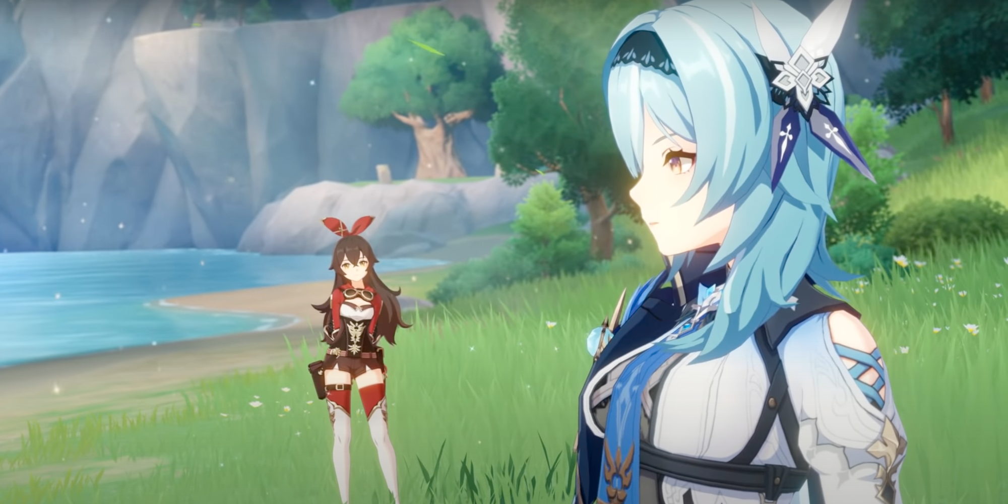 Eula de Genshin Impact pide a Amber que baile en una nueva demostración de personajes