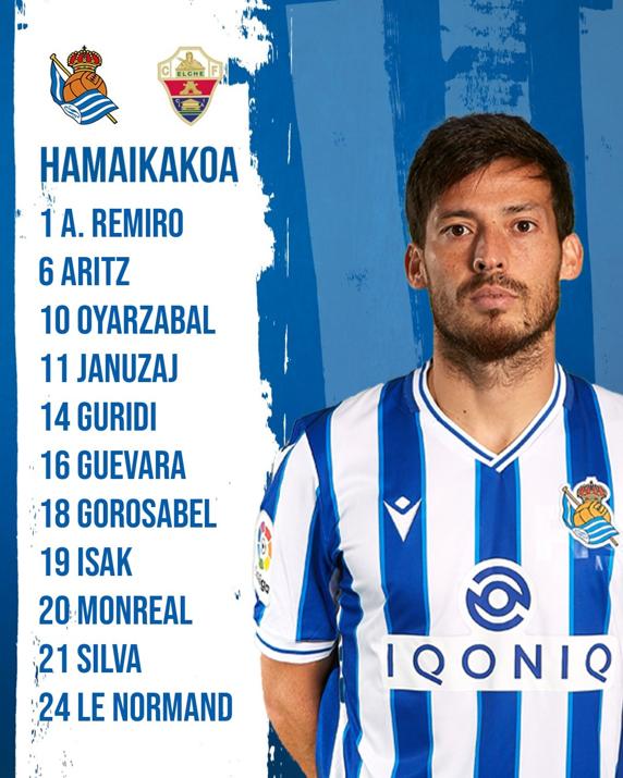 'Once' de la Real contra el Elche