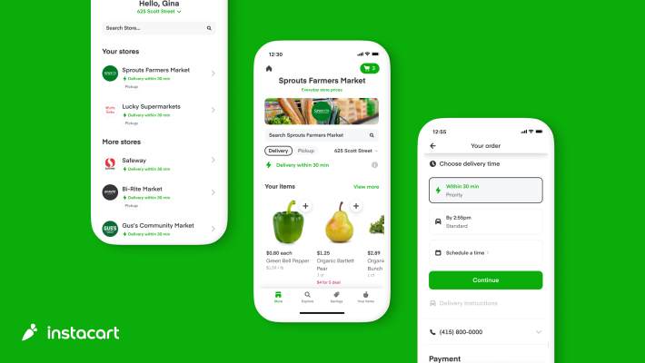 Instacart acelera los pedidos de comestibles con la opción 'Entrega prioritaria'