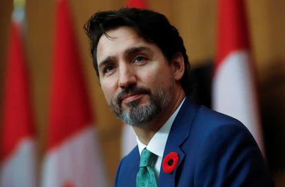 El primer ministro de Canadá, Justin Trudeau, durante una rueda de prensa celebrada en Ottawa, Canadá, el 6 de noviembre de 2020.