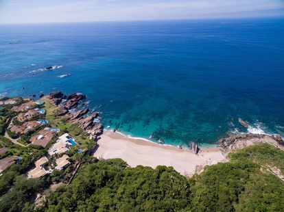 Vista aérea de Punta Mita, uno de los destinos más caros y lujosos de México.