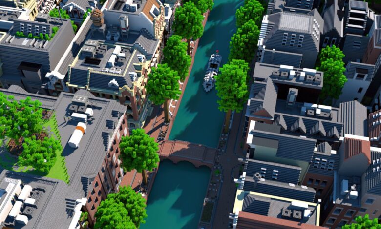 La recreación de Minecraft en Ámsterdam es ridículamente precisa