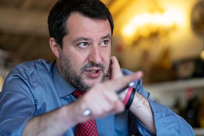 Matteo Salvini, este miércoles en su despacho en Roma.