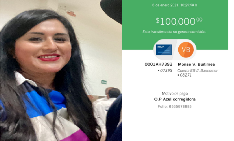 Monserrat Buitimea ex líder del PRI recibió soborno de 100 mil pesos de Jorge Valenzuela, filtran ficha depósito
