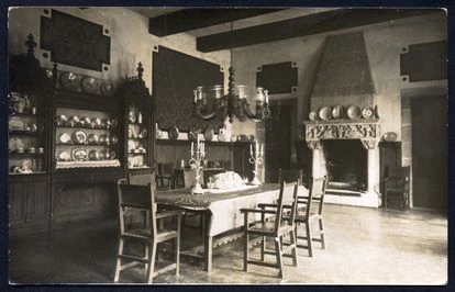 Comedor del pazo de Meirás en vida de Pardo Bazán. / ARCHIVO DE LA REAL ACADEMIA GALEGA