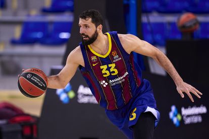 Nikola Mirotic, durante un partido de la Euroliga, contra el Baskonia el 5 de marzo. PEDRO SALADO (GETTY)