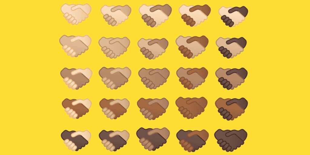 Por qué el emoji del apretón de manos solo está obteniendo diferentes tonos de piel