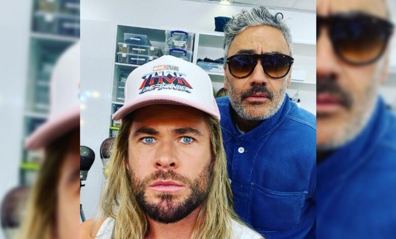 Póster Chris Hemsworth comparte divertido Thor de bajo presupuesto: amor y trueno