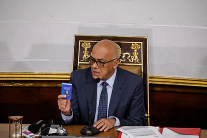 Jorge Rodríguez, presidente de la Asamblea Nacional de Venezuela, este martes en Caracas.