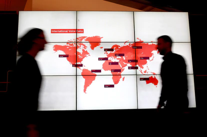 Centro de control de red de Vodafone en Reino Unido.