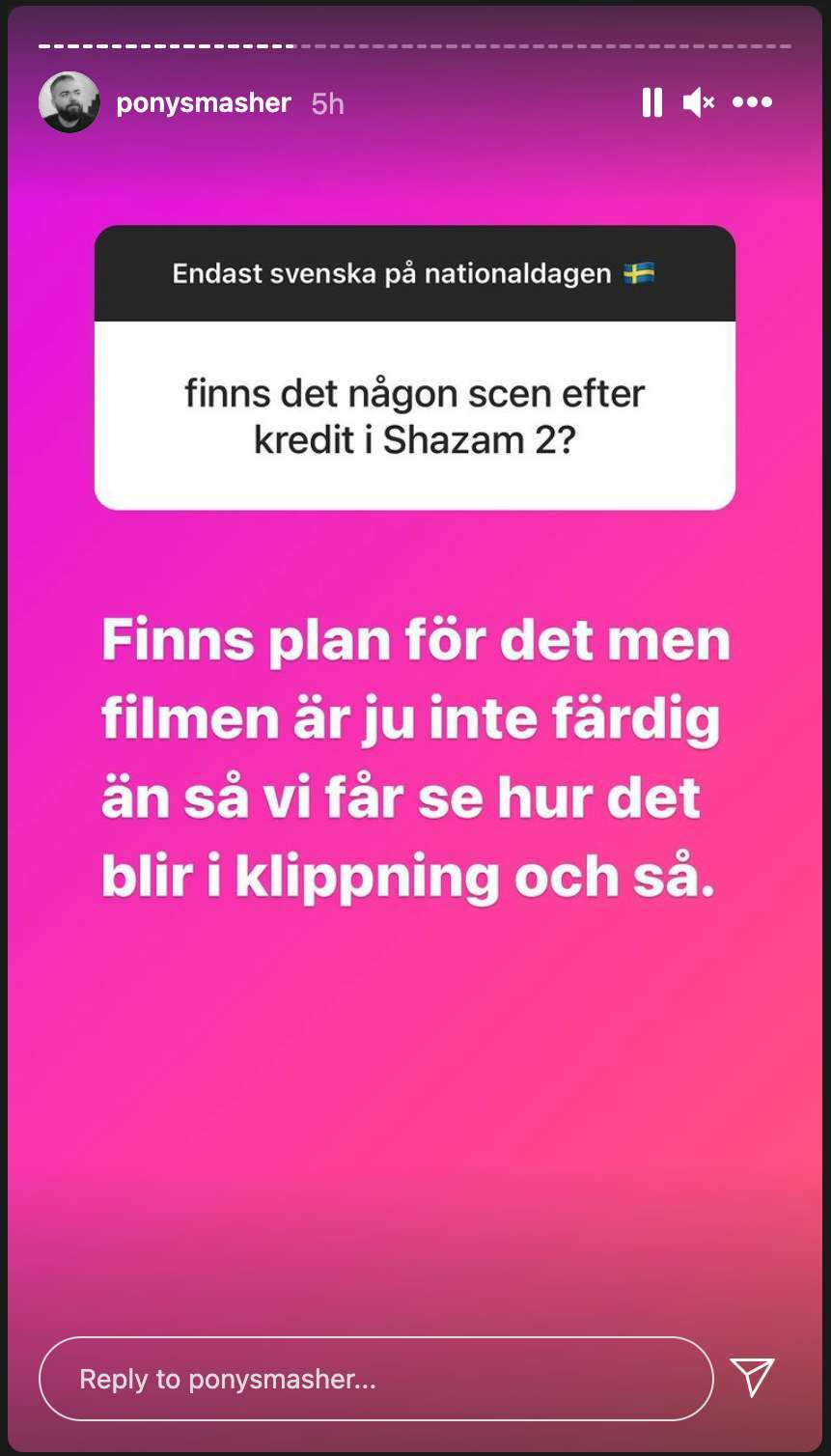 shazam 2 créditos de publicaciones david sandberg