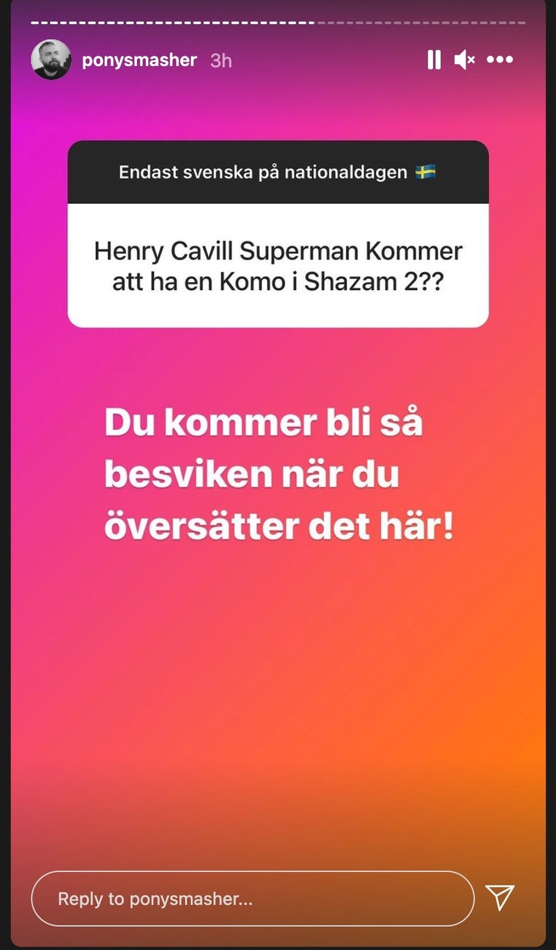 shazam furia de los dioses superman cameo david f sandberg