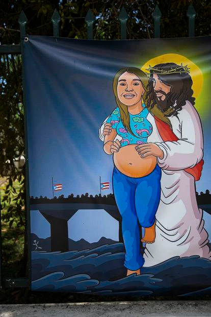 Ilustración en recuerdo de  Keishla Rodríguez Ortiz que fue distribuida en las calles de San Juan. 