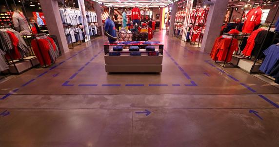 Tienda oficial del Atlético de Madrid.