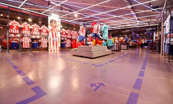 Tienda oficial del Atlético de Madrid.