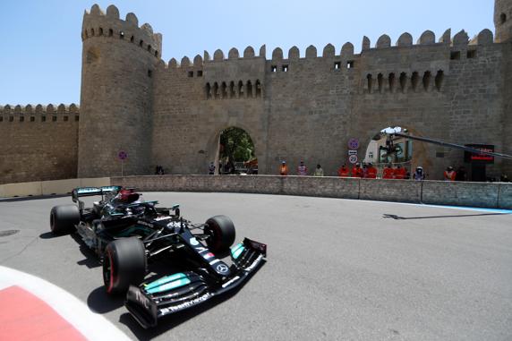 Lewis Hamilton, en el GP de Azerbaiyán de F1 2021