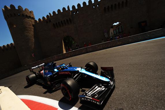 Carlos Sainz, en el GP de Azerbaiyán de F1 2021