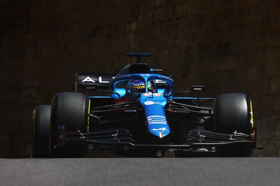Fernando Alonso, en el GP de Azerbaiyán de F1 2021