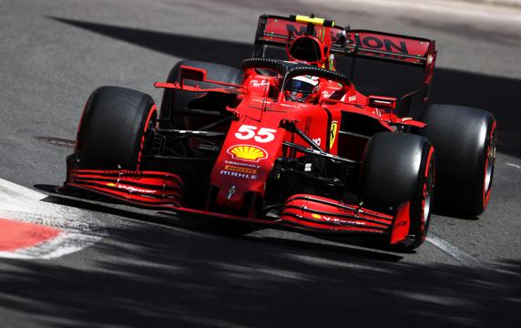 Carlos Sainz, en el GP de Azerbaiyán de F1 2021